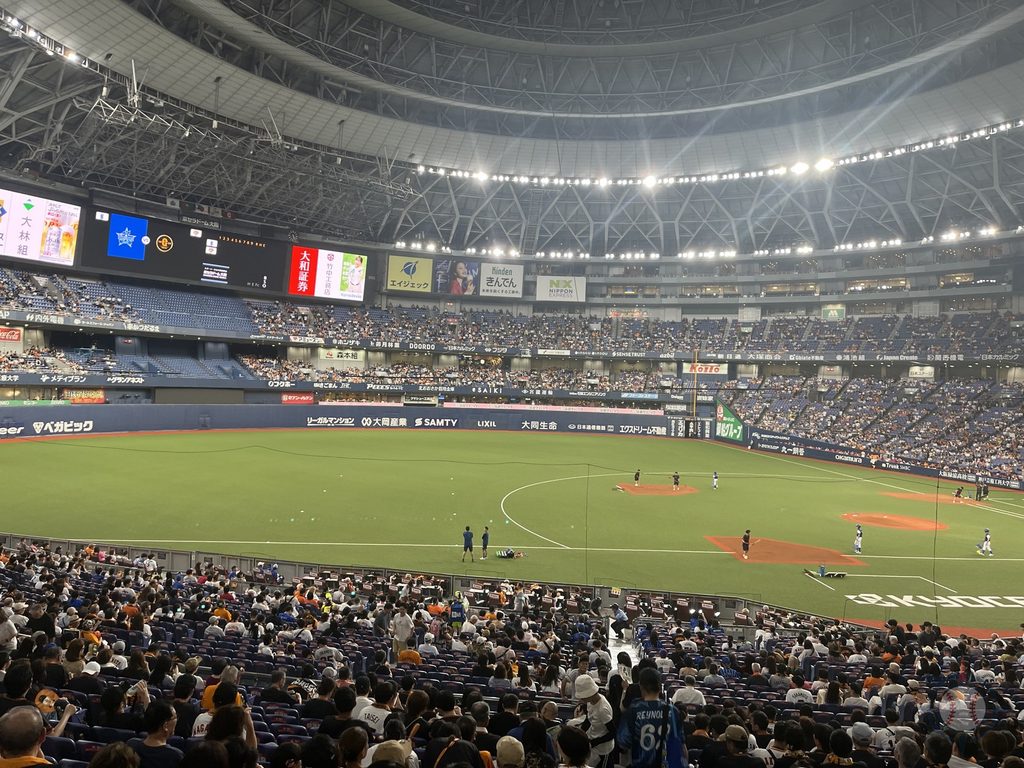 京セラドームの3塁側A指定席からの見え方