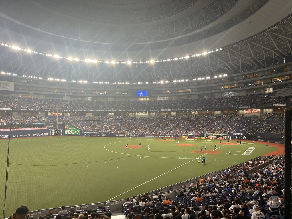 京セラドームの3塁側B指定席からの見え方